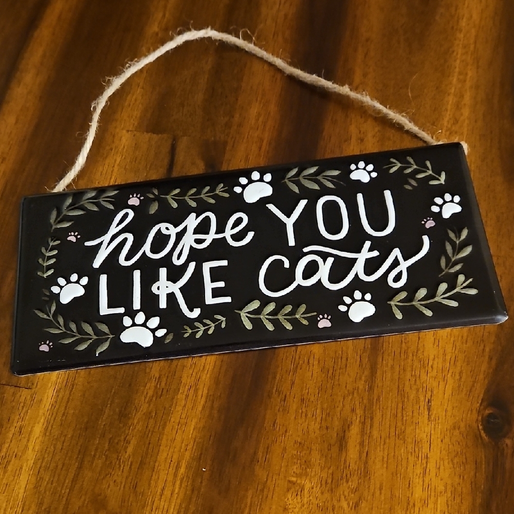3 For $10 Whimsical Black Cat Wall Sign